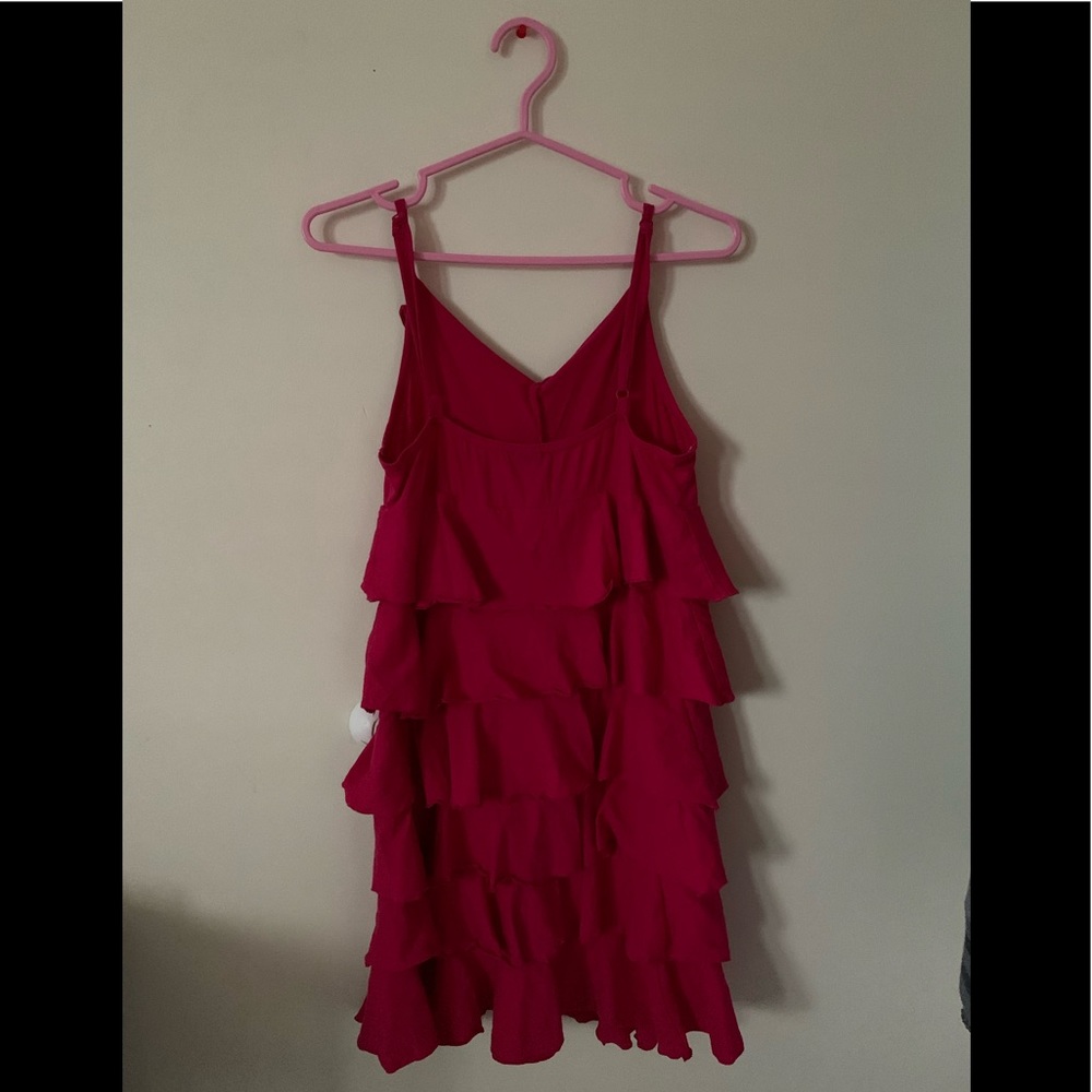 Hot Pink Ruffled Dress - Picture 2 of 2